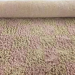 Hoogpolig vloerkleed - Elsey Natural Cotton Shaggy (roze/oranje)