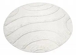 Ronde vloerkleden - Emilia Natural Cotton Shaggy (offwhite)
