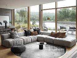 Rond vloerkleed - Esperia (grijs)