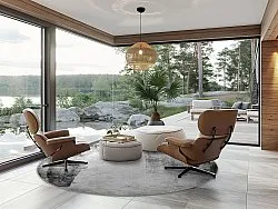 Rond vloerkleed - Esperia (grijs)