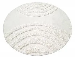 Ronde vloerkleden - Everly Natural Cotton Shaggy (offwhite)