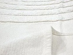 Ronde vloerkleden - Everly Natural Cotton Shaggy (offwhite)