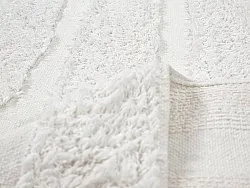Ronde vloerkleden - Fallon Natural Cotton Shaggy (offwhite)
