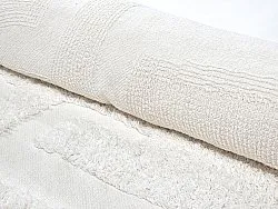 Ronde vloerkleden - Fallon Natural Cotton Shaggy (offwhite)