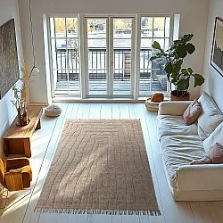 Hoogpolig vloerkleed - Farley Natural Cotton Shaggy (beige)