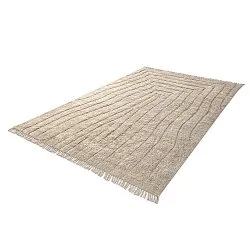 Hoogpolig vloerkleed - Farley Natural Cotton Shaggy (beige)