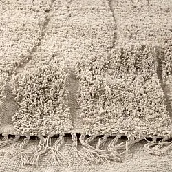 Hoogpolig vloerkleed - Farley Natural Cotton Shaggy (beige)