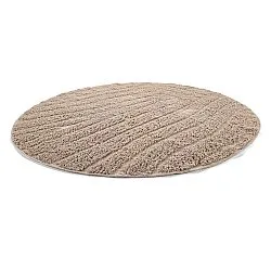 Ronde vloerkleden - Farley Natural Cotton Shaggy (beige)