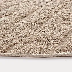 Ronde vloerkleden - Farley Natural Cotton Shaggy (beige)