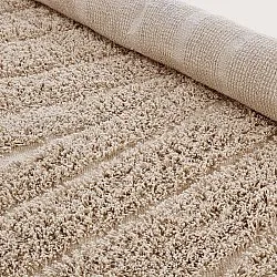 Ronde vloerkleden - Farley Natural Cotton Shaggy (beige)