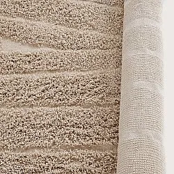 Ronde vloerkleden - Farley Natural Cotton Shaggy (beige)