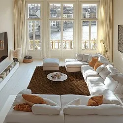 Hoogpolig vloerkleed - Farley Natural Cotton Shaggy (bruin)