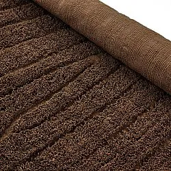 Hoogpolig vloerkleed - Farley Natural Cotton Shaggy (bruin)