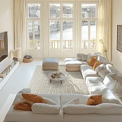 Hoogpolig vloerkleed - Farley Natural Cotton Shaggy (gebroken wit)