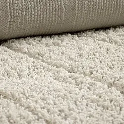 Hoogpolig vloerkleed - Farley Natural Cotton Shaggy (gebroken wit)