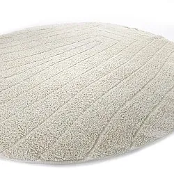 Ronde vloerkleden - Farley Natural Cotton Shaggy (gebroken wit)