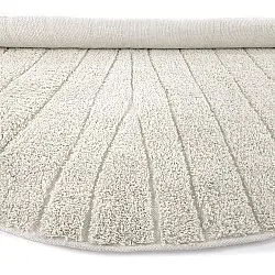 Ronde vloerkleden - Farley Natural Cotton Shaggy (gebroken wit)