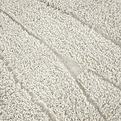 Ronde vloerkleden - Farley Natural Cotton Shaggy (gebroken wit)