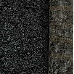 Hoogpolig vloerkleed - Farley Natural Cotton Shaggy (zwart)