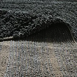 Hoogpolig vloerkleed - Farley Natural Cotton Shaggy (zwart)