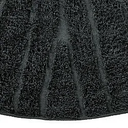 Ronde vloerkleden - Farley Natural Cotton Shaggy (zwart)