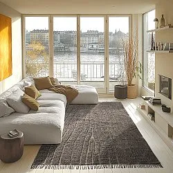 Hoogpolig vloerkleed - Farley Natural Cotton Shaggy (taupe)