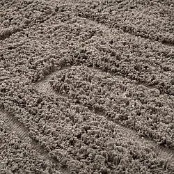 Ronde vloerkleden - Farley Natural Cotton Shaggy (taupe)