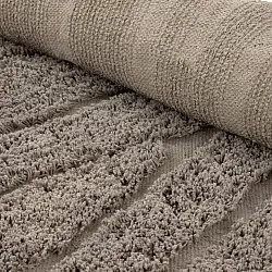 Ronde vloerkleden - Farley Natural Cotton Shaggy (taupe)