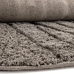 Ronde vloerkleden - Farley Natural Cotton Shaggy (taupe)