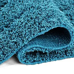 Hoogpolig vloerkleed - Farley Natural Cotton Shaggy (turkoois)
