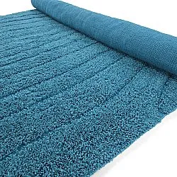 Hoogpolig vloerkleed - Farley Natural Cotton Shaggy (turkoois)