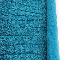 Ronde vloerkleden - Farley Natural Cotton Shaggy (turkoois)