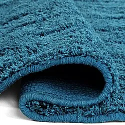 Ronde vloerkleden - Farley Natural Cotton Shaggy (turkoois)