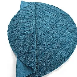 Ronde vloerkleden - Farley Natural Cotton Shaggy (turkoois)