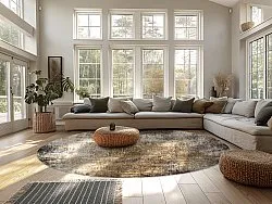 Rond vloerkleed - Florent (bruin)