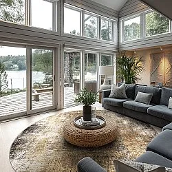 Rond vloerkleed - Florent (bruin)