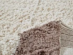 Ronde vloerkleden - Galliano Natural Cotton Shaggy (gebroken wit/bruin)