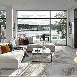 Wilton - Genova (grijs/wit/goud)