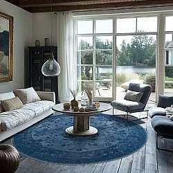 Rond vloerkleed - Gombalia (blauw)