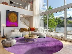 Rond vloerkleed - Guillos (paars)