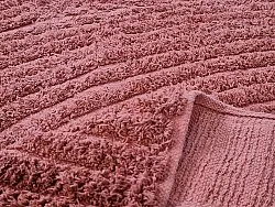 Ronde vloerkleden - Halo Natural Cotton Shaggy (rood)