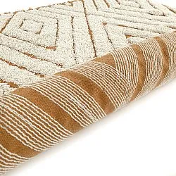 Hoogpolig vloerkleed - Holwell Natural Cotton Shaggy (gebroken wit/bruin)