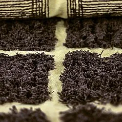 Hoogpolig vloerkleed - Ikara Natural Cotton Shaggy (bruin)