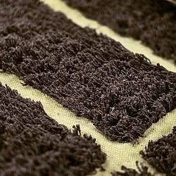 Hoogpolig vloerkleed - Ikara Natural Cotton Shaggy (bruin)