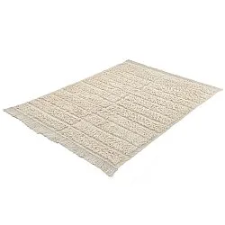 Hoogpolig vloerkleed - Ikara Natural Cotton Shaggy (room)