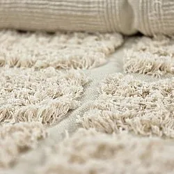 Hoogpolig vloerkleed - Ikara Natural Cotton Shaggy (room)