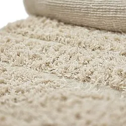 Hoogpolig vloerkleed - Ikara Natural Cotton Shaggy (room)
