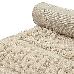 Hoogpolig vloerkleed - Ikara Natural Cotton Shaggy (room)