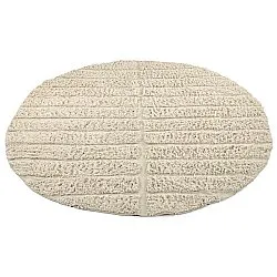 Rond vloerkleed - Ikara Natural Cotton Shaggy (room)