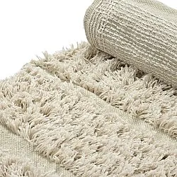 Rond vloerkleed - Ikara Natural Cotton Shaggy (room)